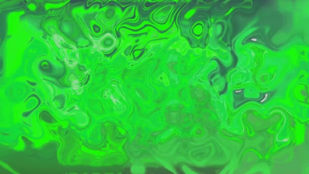 Abstract Liquid Motion Background Green Color Liquid Flowing Motion Graphics — Stock Video