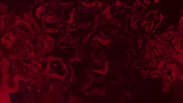 Red Color Liquid Motion Flowing Ink — Stock Video