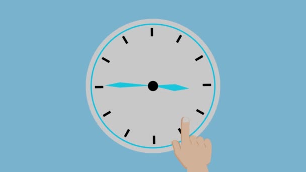 Neue Aqua Circle Uhr Animation Auf Weißem Hintergrund Counting Wanduhr — Stockvideo