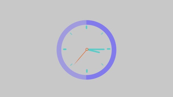 Nova Animação Círculo Aqua Relógio Isolado Fundo Branco Contagem Regressiva — Vídeo de Stock