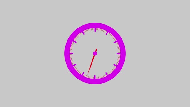 Zegar Odliczanie Dół Godziny Dobę Szybkie Przyspieszenie Zegar Twarz Zbliżenie — Wideo stockowe