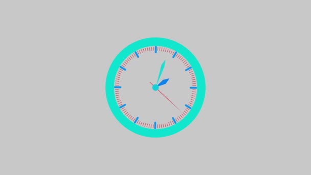 Zegar Odliczanie Dół Godziny Dobę Szybkie Przyspieszenie Zegar Twarz Zbliżenie — Wideo stockowe