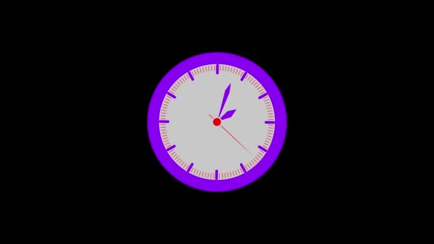Klok Aftellen Uur Dag Fast Speed Clock Face Close Tijd — Stockvideo