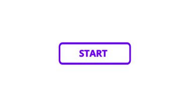 Beyaz arkaplanda PINK renk başlatma düğmesi canlandırması. - Evet.