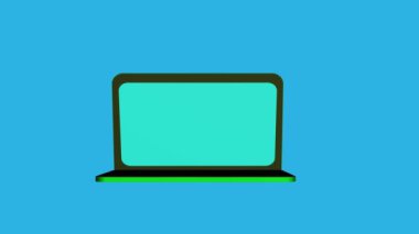 Dizüstü bilgisayar taraması açılıyor ve işaret gösteriliyor. Dizüstü bilgisayardaki işaretleme canlandırmasını kontrol et.