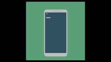Akıllı bir telefon ekranında mesajlaşma animasyonu. Mobil ekranda sohbet canlandırması.