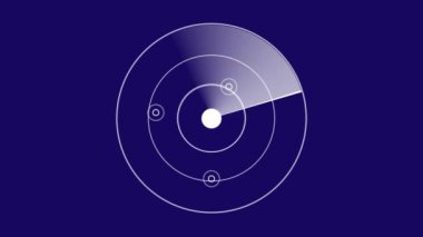 Arkaplanda beyaz renk radar animasyonu .