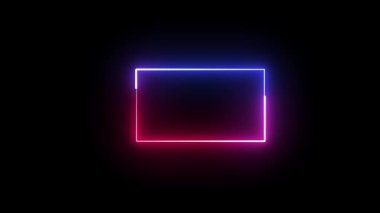 Alev Yangını Neon parlak Kırpma Kare Çerçevesi.