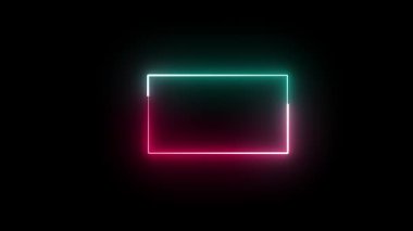 Alev Yangını Neon parlak Kırpma Kare Çerçevesi.