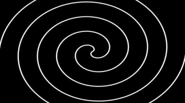 Kusursuz döngülü spiral döngü görüntüsü. Siyah ve beyaz hipnoz hattı animasyonu. kb_17