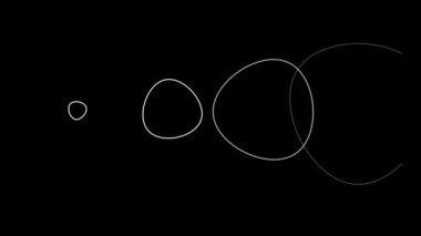 Radyo dalgası konsepti. Sonsuz daireler konsantrasyonlu döngü animasyon arkaplanı. kb_37