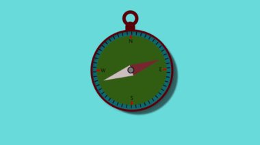 Pusula hareket eden ok manyetik anomali animasyon arkaplanı. k_57