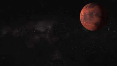 Galaksideki Mars gezegeninin yıldızlı gökyüzü. Dönen gezegen bilimi sürtünme arkaplanı. k_114