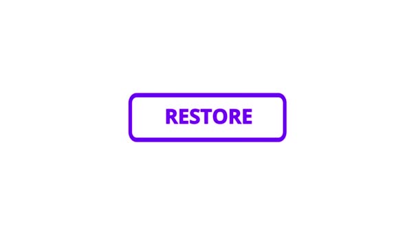 ピンク色の復元 ホワイトバックグラウンドのクリックボタンアニメーション S_について — ストック動画