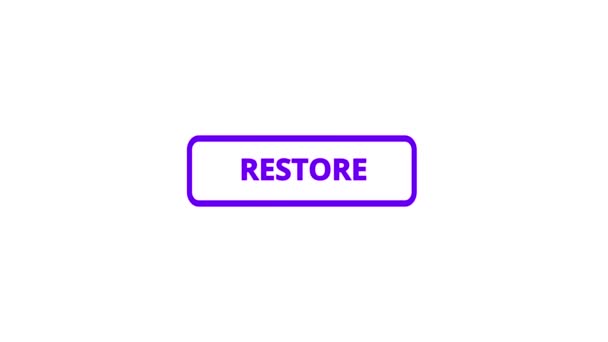 Pink Color Restore Click Button Animation White Basic — стоковое видео