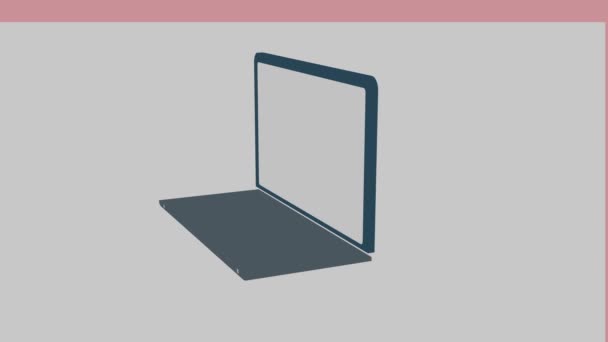 Mleç Imleci Fare Hareketi Arkaplanı Tarafından Laptop Ekranında Basit Dizüstü — Stok video