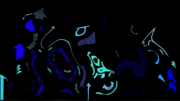 Красочная Смесь Анимации Цикла Жидкости Чернильной Волны — стоковое видео