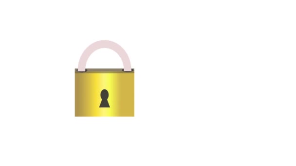 Lock Open Giving Password Animation Background A_115 — Stock Video