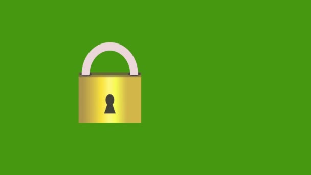 Lock Open Giving Password Animation Background A_116 — Stock Video