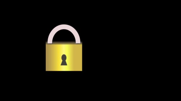 Lock Open Giving Password Animation Background A_117 — Stock Video
