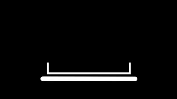 Дисплей Ноутбука Белого Цвета Показывает Правильную Анимацию Меток Ответа Фоном — стоковое видео