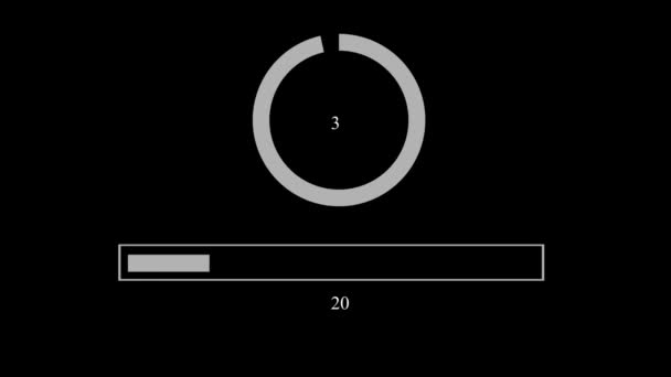 Загрузка Панельной Анимации Футуристическая Загрузка Прогресса 100 Процентов Белом Фоне — стоковое видео