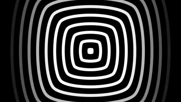 Нескінченна Петля Гіпнотична Захоплююча Лінія Квадратної Форми Візерунок Радіохвилі Кб_40 — стокове відео