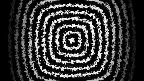 Endlosschleife Hypnotisch Faszinierende Quadratische Linienmuster Radiowelle Kb_46 — Stockvideo