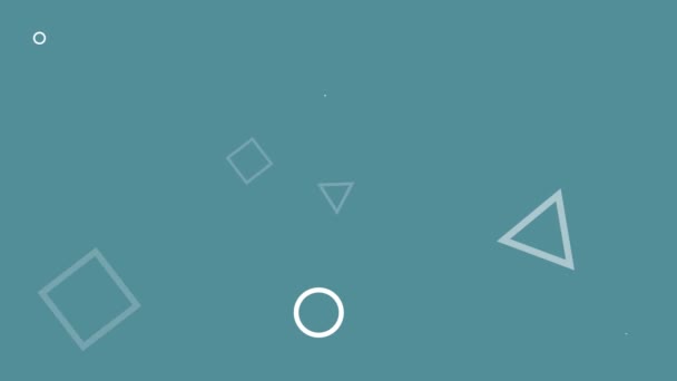 Weiße Farbe Geometrische Figuren Objekte Bewegungshintergrund Kb_50 — Stockvideo