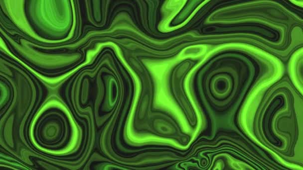 Grön Färg Abstrakt Flytande Animation Bakgrund — Stockvideo