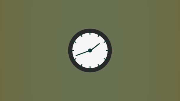 Minimalist Saat Animasyonu Hareketli Grafiksel Saat — Stok video