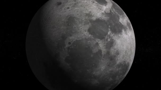 Primo Piano Della Superficie Delle Lune Luna Superficie Primo Piano — Video Stock