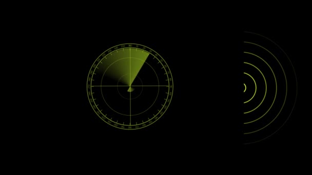 Skanowanie Radaru Mapie Świata Tło Wysokiej Technologii Animacji K_60 — Wideo stockowe