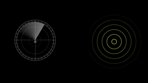 Skanowanie Radaru Mapie Świata Tło Wysokiej Technologii Animacji K_59 — Wideo stockowe