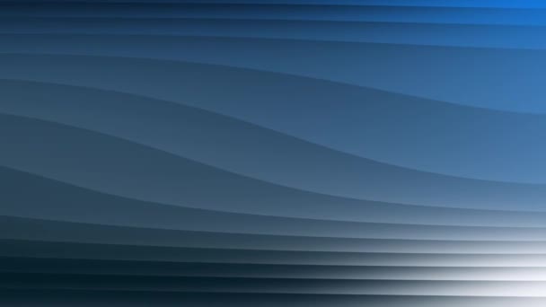 ウェーブパターンアニメーション スムーズな波パターンを持つ抽象的な青い勾配の背景 — ストック動画