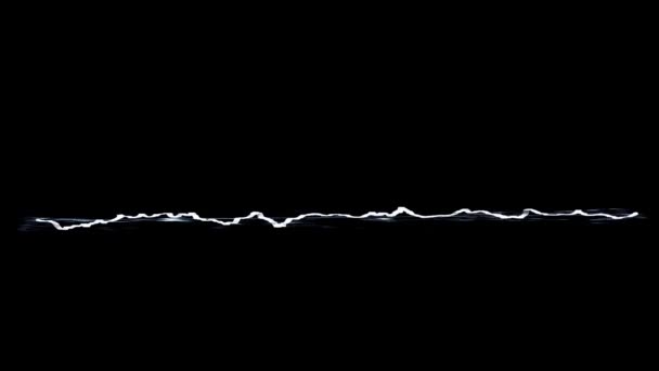 Electricity Line Black Abstract White Lightning Bolt Black Background Depicting — Stock Video