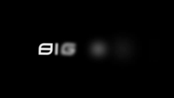 Стильный Эффект Размытия Текста Шрифта Big Sale Черном Фоне K_147 — стоковое видео