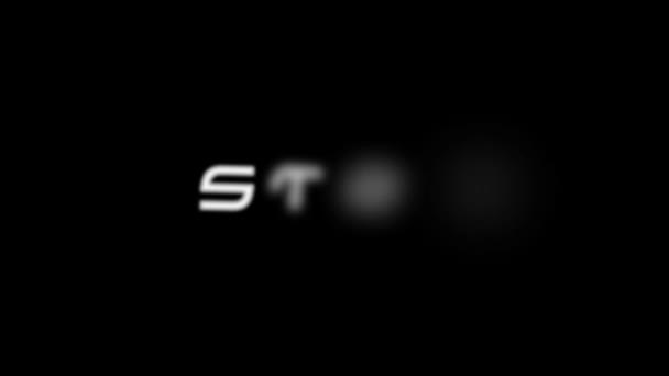 Stylish Font Text Blur Effect Story Black Background K_160 — Stock videók