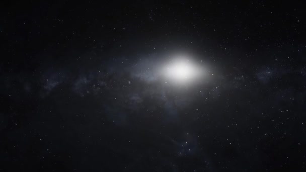 Céu Estrelado Noite Brilhante Brilho Estrelar Partículas Estrelares Fundo Animação — Vídeo de Stock