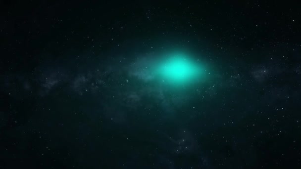 Notte Luminosa Cielo Stellato Brillanti Stelle Stellari Animazione Sfondo K_210 — Video Stock