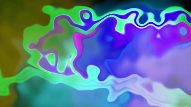 摘要液体运动背景 动态彩色抽象液体波运动背景 — 图库视频影像