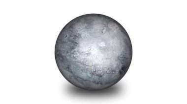 Dönen gezegen eris dönüyor. Beyazlar üzerinde hayali bir çağ gezegeni. Vd_1259