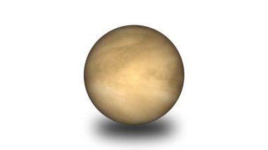 Venüs gezegeni beyaz arka planda tamamen izole edilmiş. Vd_1262