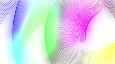Abstract glowing geometric ribbon line morphing animation. Ribbon line geometric colorful line. Vd_1289
