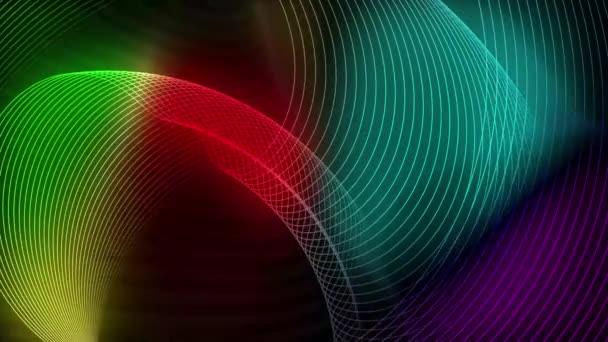 Abstract Geometric Curve Line Movement Motion Background Artistic Movement Geometric — Stock Video