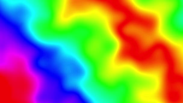 Kleurrijke Gradiënt Vloeibare Abstracte Achtergrond Meerdere Gemengde Kleuren Abstracte Muurverf — Stockvideo