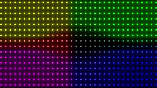 Abstrakt Färgglad Neon Glödande Partikel Blinkande Animation — Stockvideo
