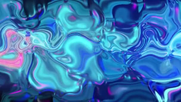 Astratto Colore Blu Offuscata Animazione Movimento Liquido Contorto Bella Vortice — Video Stock