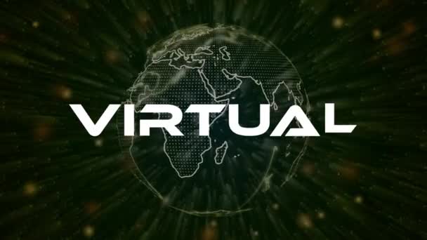 Concept Texte Virtuel Sur Fond Particules Animation Particules Points Vd_1609 — Video