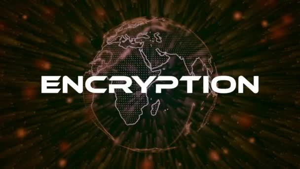 Kryptering Text Koncept Partiklar Bakgrund Punktpartiklar Animation Vd_1619 — Stockvideo